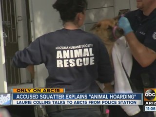 Accused squatter explains animal hoarding situation
