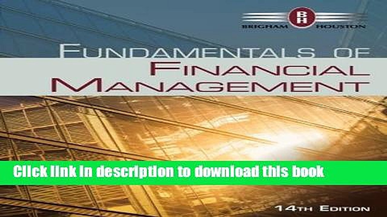 [PDF] Fundamentals of Financial Management (Finance Titles in the Brigham Family) Full Textbook