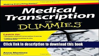 Books Medical Transcription For Dummies Free Online