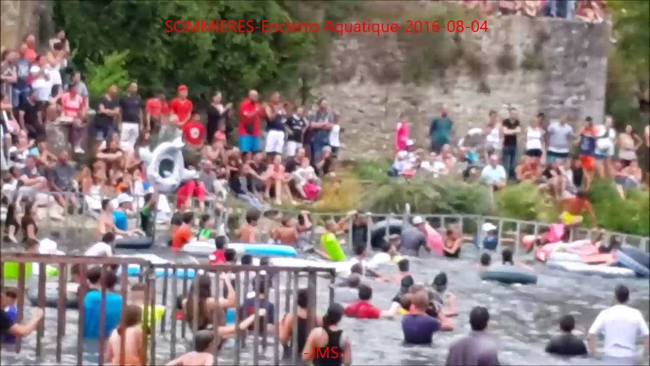 SOMMIERES-Encierro Aquatique-2016-08-04-dans-l'eau-Nautique