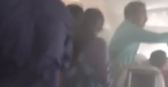 Dramatic Footage Shows Inside Emirates Flight EK521B Following Crash-Landing in Dubai