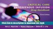 [Read PDF] Critical Care Intravenous Infusion Drug Handbook Ebook Free