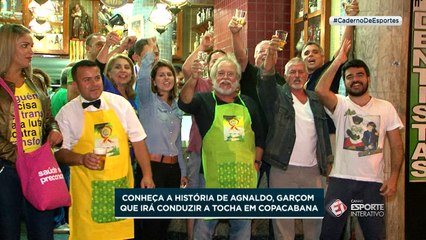 Garçom ícone em Copacabana, Agnaldo conduzirá tocha olímpica
