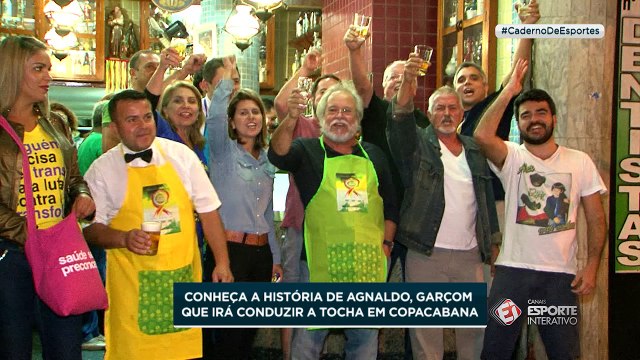 Garçom ícone em Copacabana, Agnaldo conduzirá tocha olímpica