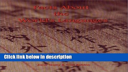 Ebook Facts about the World s Languages Full Online