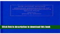 [Download] Sir John Hicks (Critical Assessments of Contemporary Economists) (v. 1, v. 2   v. 3)