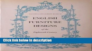 Books English Furniture Designs of the Eighteenth Century Full Online