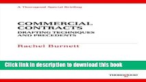 [Read  e-Book PDF] Commercial Contracts: Legal Principles and Drafting Techniques (Thorogood