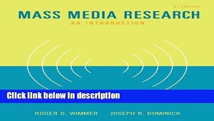 Ebook Mass Media Research: An Introduction (with InfoTrac) (Wadsworth Series in Mass Communication