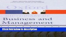 Books A Dictionary of Business and Management (Turtleback School   Library Binding Edition)