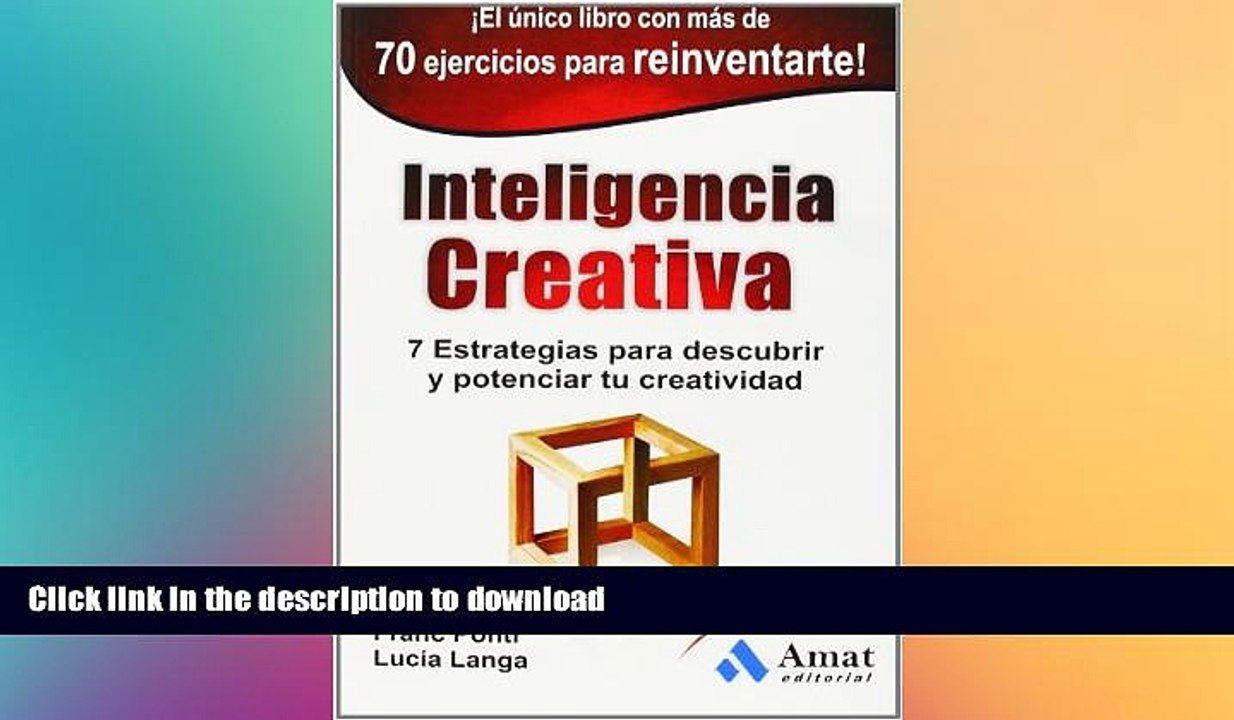 PDF ONLINE Inteligencia creativa (Spanish Edition) READ PDF FILE ONLINE