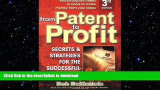 EBOOK ONLINE From Patent to Profit: Secrets   Strategies for the Successful Inventor READ PDF FILE