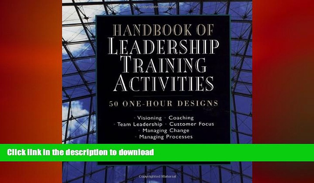 DOWNLOAD Handbook of Leadership Training Activities: 50 One-Hour Designs FREE BOOK ONLINE