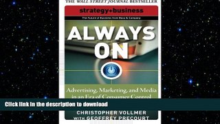 EBOOK ONLINE Always On: Advertising, Marketing, and Media in an Era of Consumer Control (Strategy