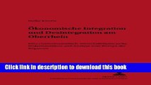 [Read  e-Book PDF] Ã–konomische Integration und Desintegration am Oberrhein: Eine