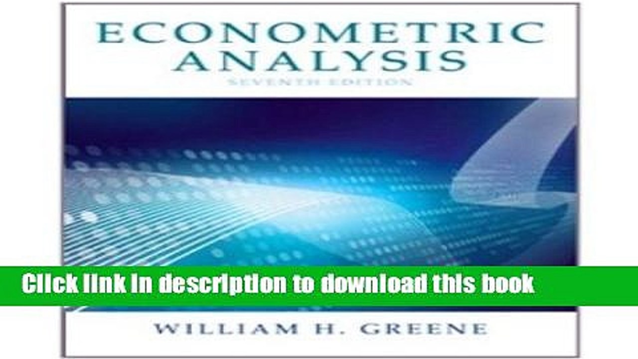 [PDF] Econometric Analysis (7th Edition)  Read Online