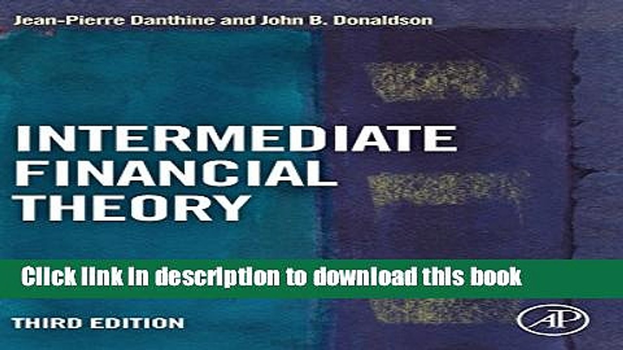 [Read  e-Book PDF] Intermediate Financial Theory, Third Edition (Academic Press Advanced Finance)