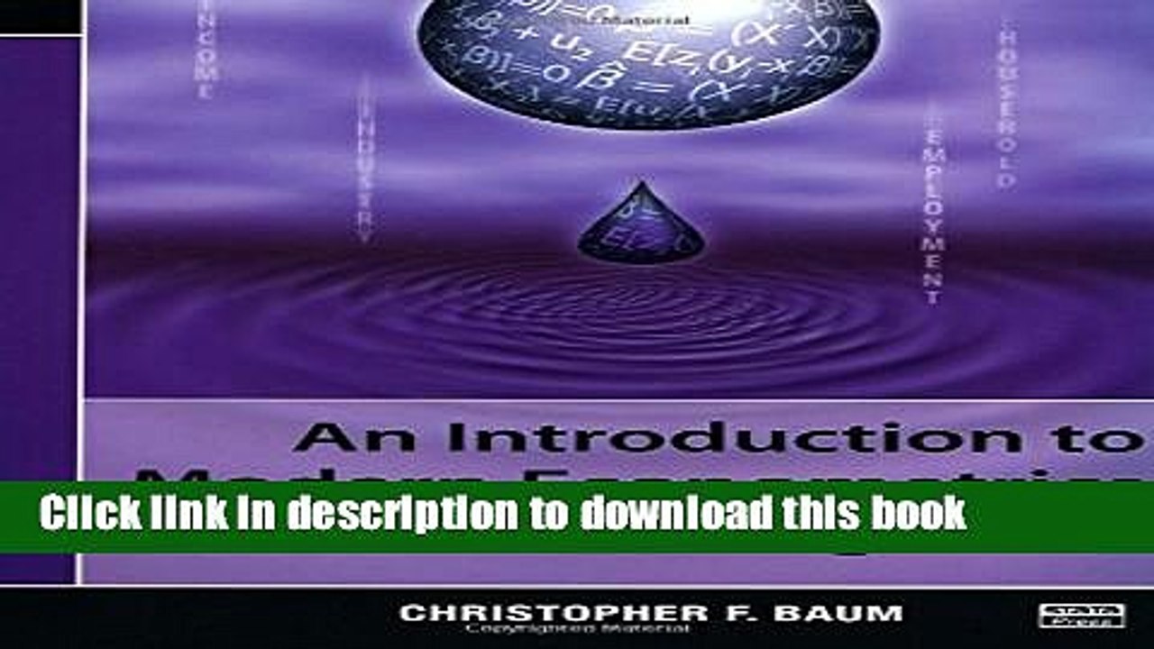 [Download] An Introduction to Modern Econometrics Using Stata Free Books