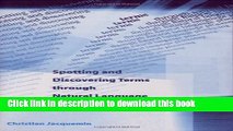 Ebook Spotting and Discovering Terms through Natural Language Processing Free Online