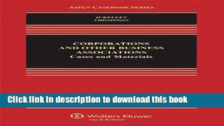 Ebook Corporations   Other Business Associations: Cases   Materials 6e Free Online