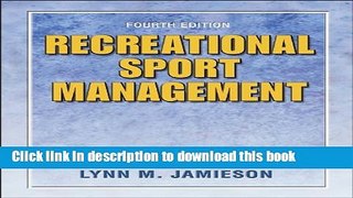 Books Recreational Sport Management - 4E Free Online