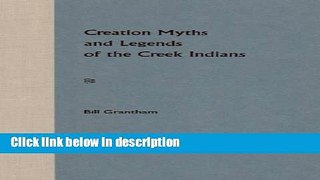 Ebook Creation Myths and Legends of the Creek Indians Free Online