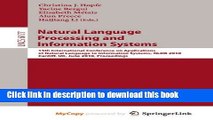 Books Natural Language Processing and Information Systems Free Online