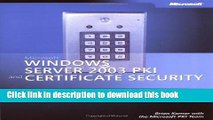 Books Microsoft Windows Server 2003 PKI and Certificate Security Full Online
