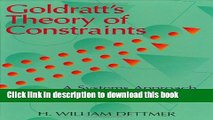 Books Goldratt s Theory of Constraints Full Online