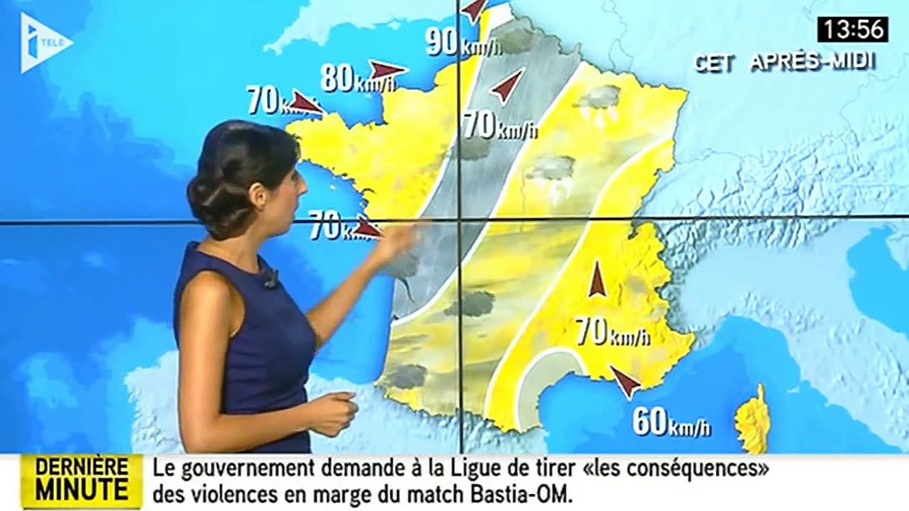 Marlène Duret - iTélé Météo du 10 août 2014 Journée