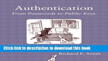Ebook Authentication: From Passwords to Public Keys Full Download