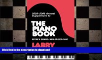 FAVORIT BOOK 2005-2006 Annual Supplement to The Piano Book: Buying   Owning a New or Used Piano