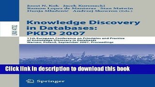 Ebook Knowledge Discovery in Databases: PKDD 2007: 11th European Conference on Principles and