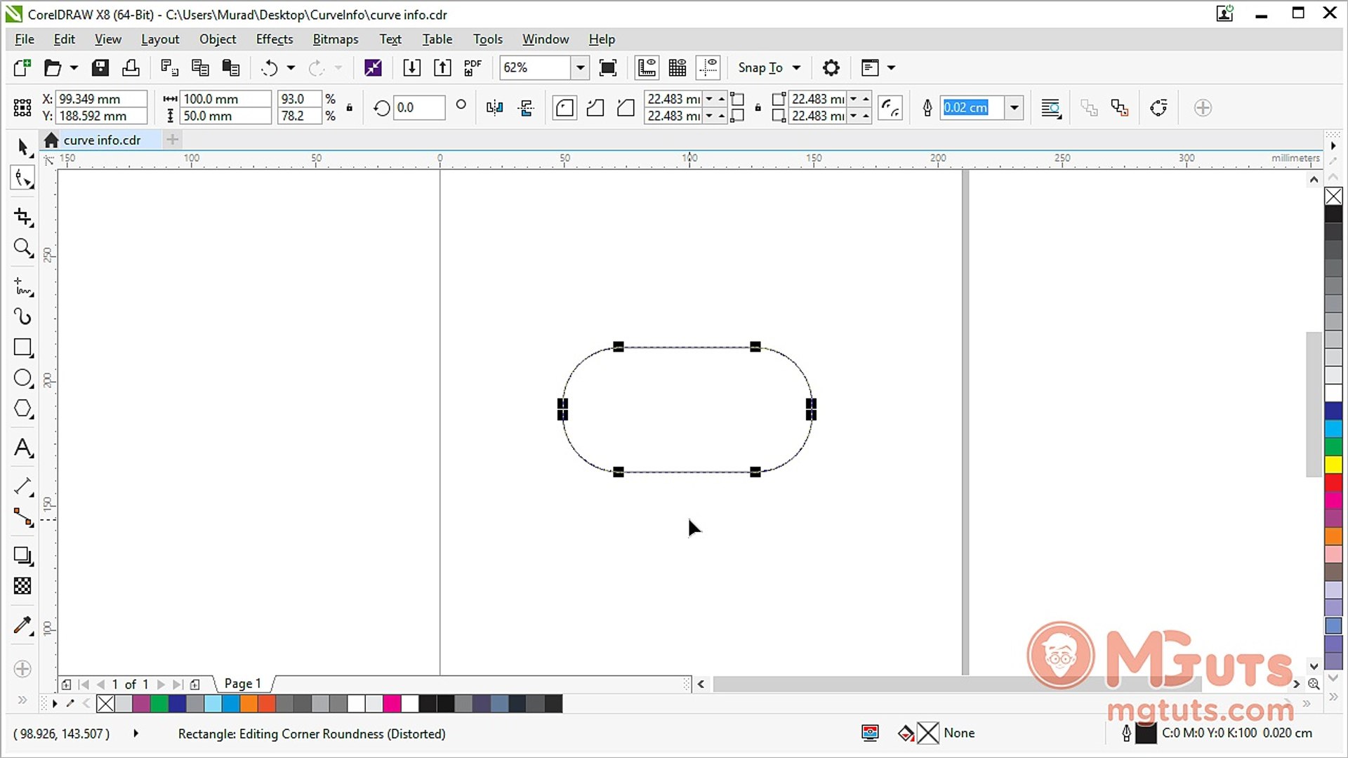 How to measure curve line size in CorelDraw - Free video tutorials - video  Dailymotion