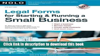 Ebook Legal Forms for Starting   Running a Small Business Free Online