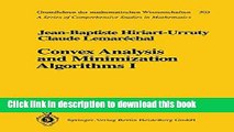 Download  Convex Analysis and Minimization Algorithms I: Fundamentals (Grundlehren der