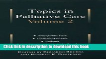 Books Topics in Palliative Care: Volume 2 (Topics in Palliative Care Series) Full Online