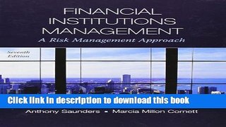 Books Financial Institutions Management: A Risk Management Approach Free Online