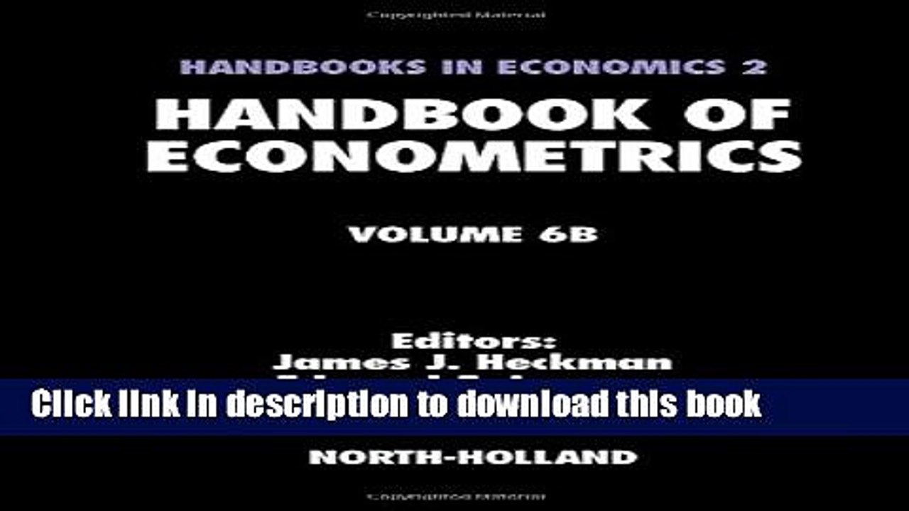 [PDF] Handbook of Econometrics, Volume 2 (Handbooks in Economics)  Read Online