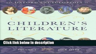 Books The Oxford Encyclopedia of Children s Literature (4 Volume Set) Full Online