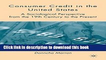 [Download] Consumer Credit in the United States: A Sociological Perspective from the 19th Century