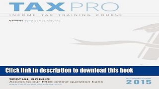 Books 2015 Income Tax Training Course: 1040 Series Returns Full Online