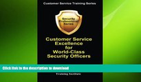 FAVORIT BOOK Customer Service Excellence for World-Class Security Officers (Customer Service