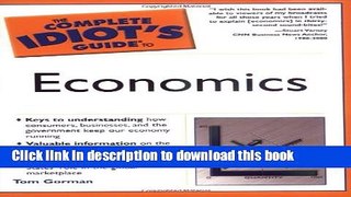 Ebook The Complete Idiot s Guide to Economics Free Download