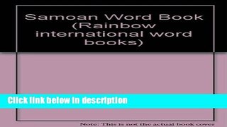 Books Samoan Word Book (Rainbow Book Series) Free Online