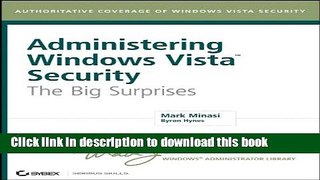 Books Administering Windows Vista Security: The Big Surprises Free Download