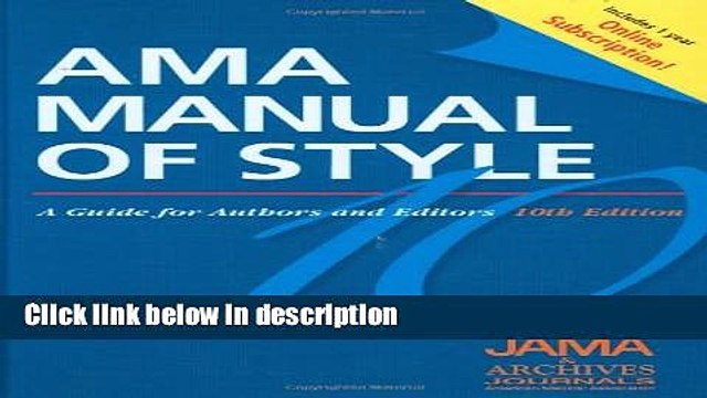 Ebook AMA Manual of Style: A Guide for Authors and Editors Special Online Bundle Package Full