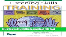 Books Listening Skills Training (ASTD Trainer s Workshop) Free Online