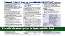 Ebook Microsoft Word 2016 Intermediate Quick Reference Paragraphs, Tabs, Columns, Tables