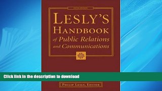 PDF ONLINE Lesly s Handbook of Public Relations And Communications READ NOW PDF ONLINE